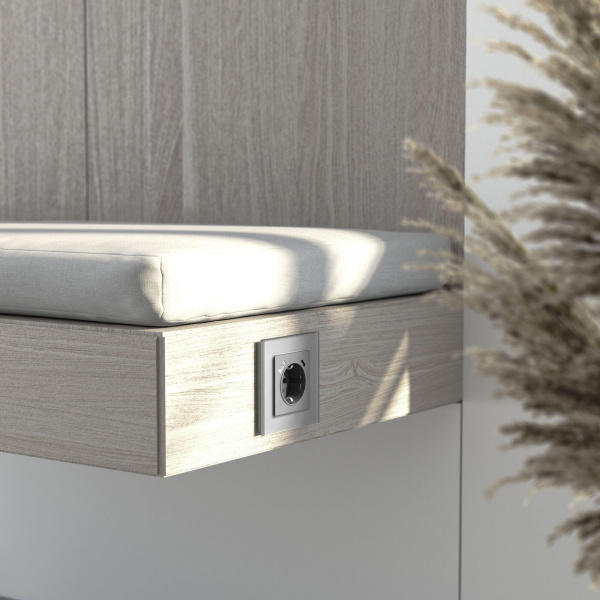 Рамка на 1 пост Senso (серебряный, стекло soft-touch) W0013106