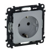 Legrand Valena LIFE DIY Алюм Розетка 1-ая с/з, безвинт.зажим