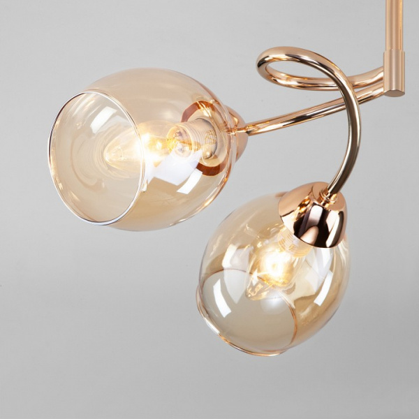 Потолочная люстра с плафонами 30171/4 золото Eurosvet Roselyn Потолочная люстра с плафонами 30171/4 золото Eurosvet Roselyn