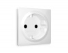 Лицевая панель ALFA (Белый матовый) для электрической розетки с/з со шторками QUANT AP1270