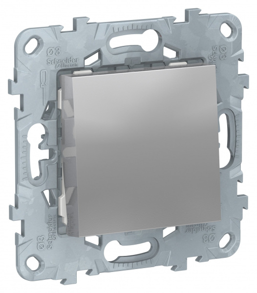 SE Unica New Алюминий Переключатель 1-клавишный, сх. 6, 10 AX, 250В