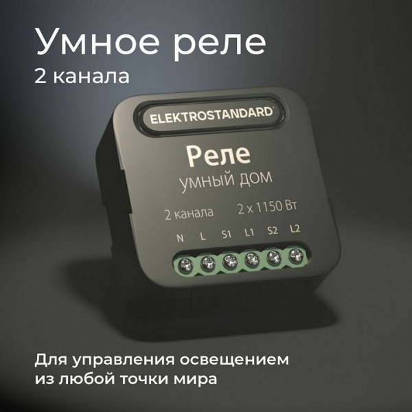 Умное двухканальное реле 76007/00 Elektrostandard 76007 a059326