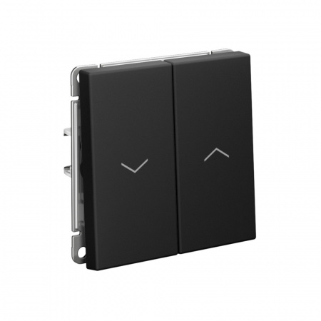 Systeme Electric ArtGallery Карбон Выключатель 2-клавишный для жалюзи, 2х сх.4, 10А, механизм, быстрозажим. клем.