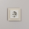 Розетка с подсветкой W (айвори матовый) W1171462