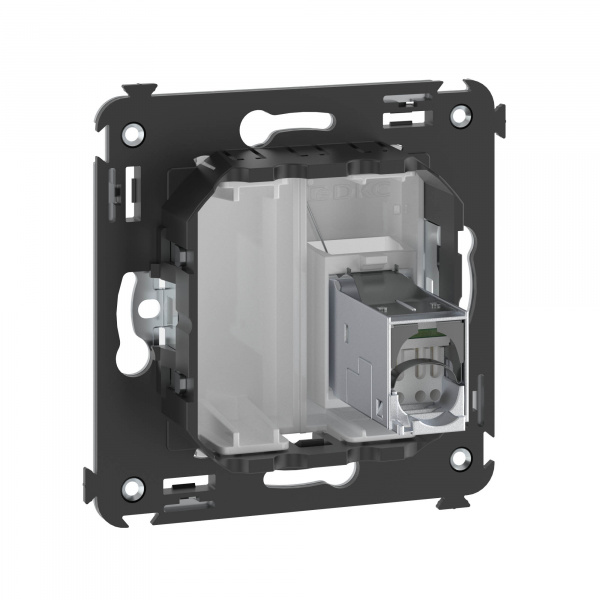 DKC Avanti Белое облако Компьютерная розетка RJ-45 одинарная  категория  6 экранированная