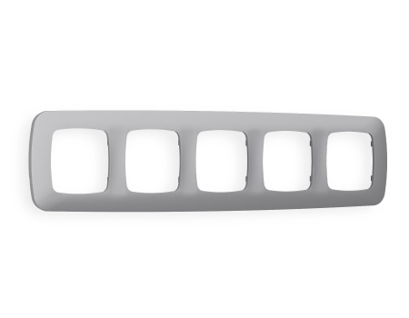 Рамка OMEGA Ecta (Сталь матовый) 5-ая OF140505