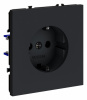Розетка встраиваемая VOLTUM S70 с заземлением 16А, (графит)
