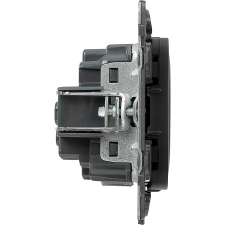 Legrand Valena ALLURE DIY Антрацит Розетка 1-ая с/з, винт.зажим