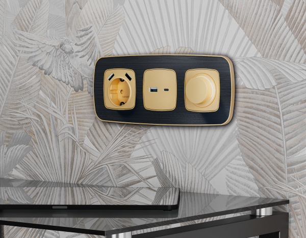 Рамка OMEGA Coint (Черный Стекло органическое/Шампань) 4-ая OF640544