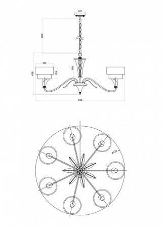 Люстра H311-07-G Maytoni Lillian