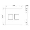 Donel Накладка 2-я для розеток RJ45, TV, SAT, матовый белый, серия A07, DE86933