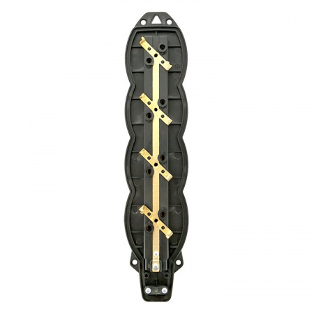 EKF Basic Розетка (колодка) четырехместная с защит. крышками каучуковая 230В 2P+PE 16A IP44