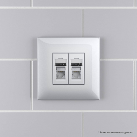 DKC Avanti Закаленная сталь Компьютерная розетка RJ-45 двойная  категория 5e экранированная