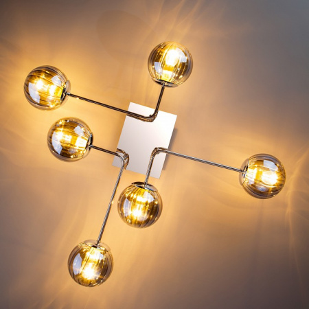 Потолочный светильник с плафонами 30140/6 хром Eurosvet Evita