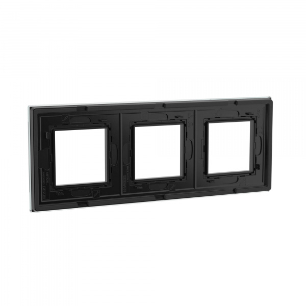 DKC Avanti Черный Стекло Рамка 6 модулей