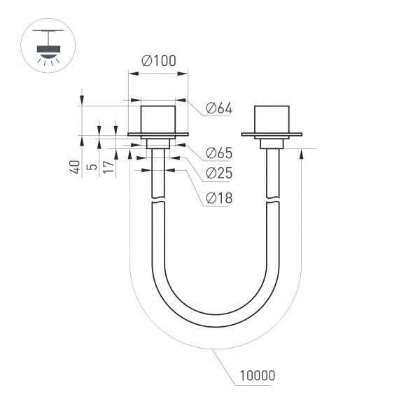 Светильник SP-TROPIC-BUILT-TRIMLESS-R18-L10000-110W Warm3000 (BK, 360 deg, 230V) (Arlight, IP20 Пластик, 3 года)