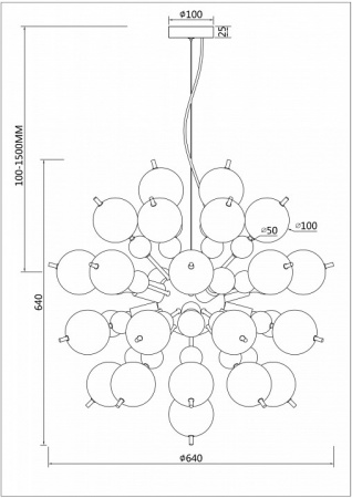 Подвесной светильник MOD133PL-08CH Maytoni Bolla