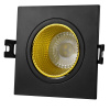 DK3071-BK+YE Встраиваемый светильник, IP 20, 10 Вт, GU5.3, LED, черный/желтый, пластик
