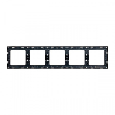 EKF Стокгольм Рамка 5-местная белая с линией цвета черный