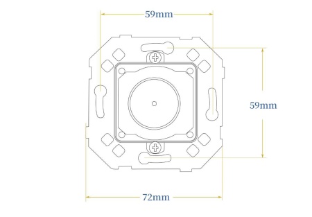 Donel Механизм терморегулятора с внешним датчиком пола, AC230V, 16A, серия N96 Superfine, DTMLA23100