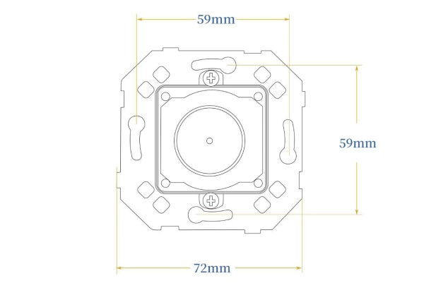 Donel Механизм терморегулятора с внешним датчиком пола, AC230V, 16A, серия N96 Superfine, DTMLA23100