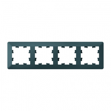 Systeme Electric AtlasDesign Air Изумруд/дымчатый черный Рамка 4-ая