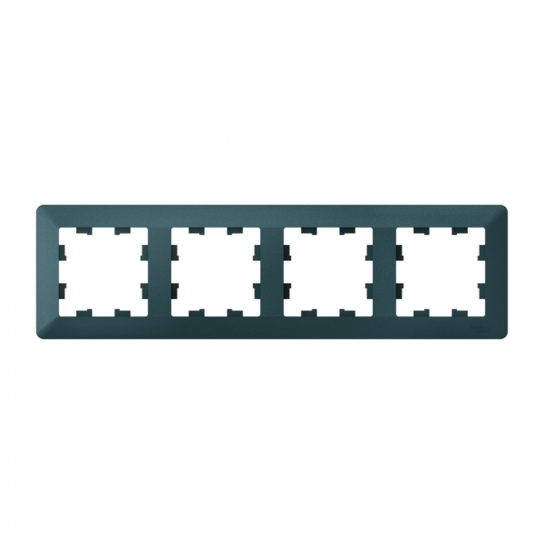 Systeme Electric AtlasDesign Air Изумруд/дымчатый черный Рамка 4-ая