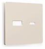Лицевая панель ALFA (Бежевый матовый) для розетки 2USB A+C QUANT AP3310