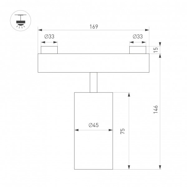 Светильник ART-INBELT-SPOT-R45-7W Day4000-MIX (BK, 25 deg, 48V, DALI) (Arlight, IP20 Металл, 3 года)