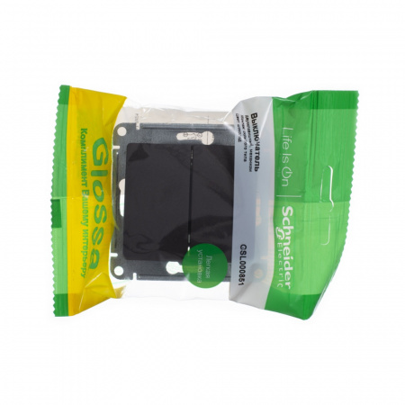 SE Glossa Шоколад Выключатель 2-клавишный, сх.5, 10АХ