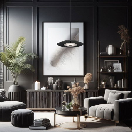 Подвесной светодиодный светильник в стиле лофт 90328/1 черный Eurosvet Kontur