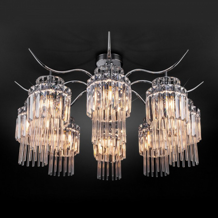 Потолочная люстра с хрусталём 10119/8 хром Eurosvet Sevilia