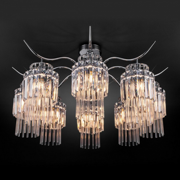 Потолочная люстра с хрусталём 10119/8 хром Eurosvet Sevilia Потолочная люстра с хрусталём 10119/8 хром Eurosvet Sevilia