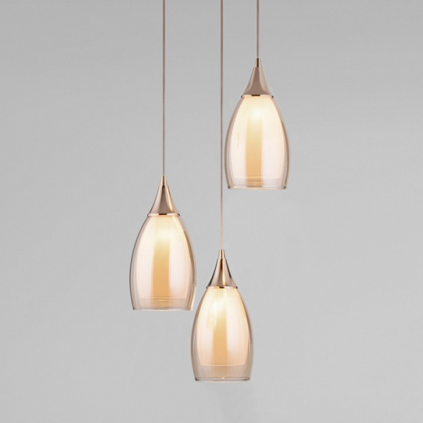 Подвесной светильник с плафонами 50085/3 золото Eurosvet Cosmic