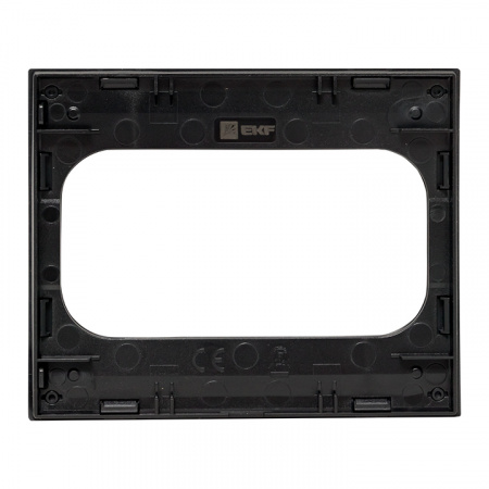 EKF PROxima Стокгольм Черный Рамка для розетки 2-ой