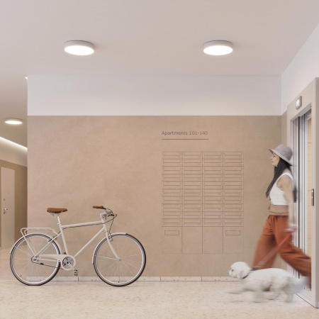 Arlight Светильник IM-FLOWER-EMERGENCY-3H-R410-32W Day4000-MIX (WH, 110 deg, 230V) (IP54 Пластик, 2 года)