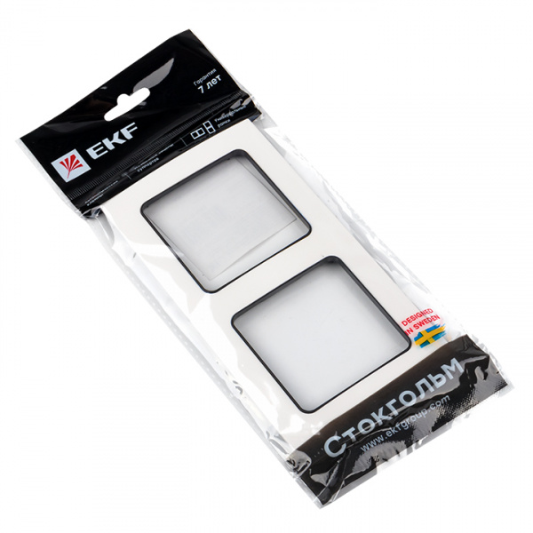 EKF PROxima Стокгольм Белый Линия черная Рамка 2-ая