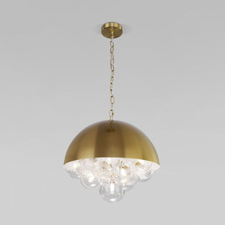 Подвесной светильник со стеклянными плафонами 30177 латунь Eurosvet Anait