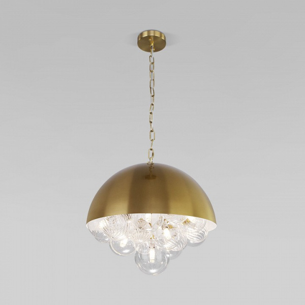 Подвесной светильник со стеклянными плафонами 30177 латунь Eurosvet Anait