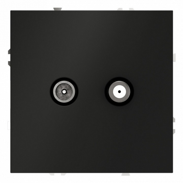 Розетка телевизионная встраиваемая VOLTUM S70 оконечная TV+SAT, (черный матовый) Розетка телевизионная встраиваемая VOLTUM S70 оконечная TV+SAT, (черный матовый)