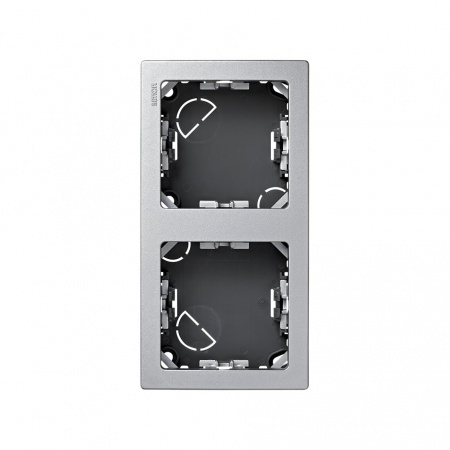 Simon 73 loft Алюминий Рамка 2-ая вертикальная 75х146 мм