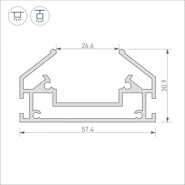 Профиль-держатель Arlight Mag-Stretch-Orient-2620-2000 039173