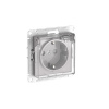 Systeme Electric AtlasDesign Aqua Алюминий Розетка с зазем. со шт. с прозрач. крыш, 16А, IP44, мех., быстрозажим. клем.