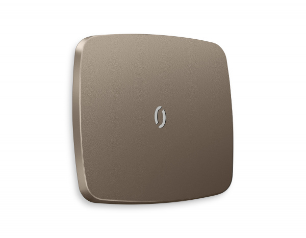 Лицевая панель OMEGA (Темная бронза матовый) для 1-клавишных выключателей с подсветкой QUANT OP6320