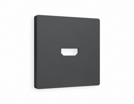 Лицевая панель ALFA (Графит Мягкое касание) для HDMI розетки QUANT AP9140