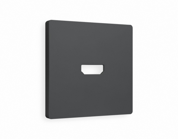 Лицевая панель ALFA (Графит Мягкое касание) для HDMI розетки QUANT AP9140