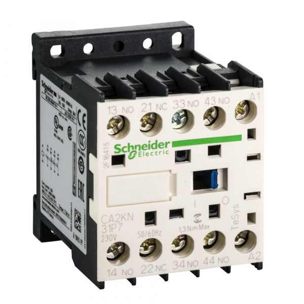 Schneider Electric Auxiliary contactors Промежуточное реле 3НО+1НЗ, цепь управления 230В 50/60Гц, винтовой зажим