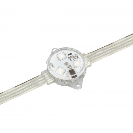 Arlight Модуль управляемый DMX-B3-D30 12V RGB (0.72W, IP68, 140 deg) (Пластик, 3 года)