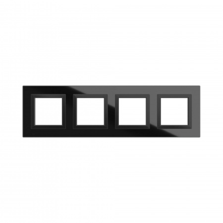 DKC Avanti Черный Стекло Рамка 8 модулей