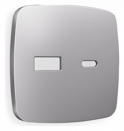 Лицевая панель OMEGA (Сталь матовый) для розетки 2USB тип A+C QUANT OP5110